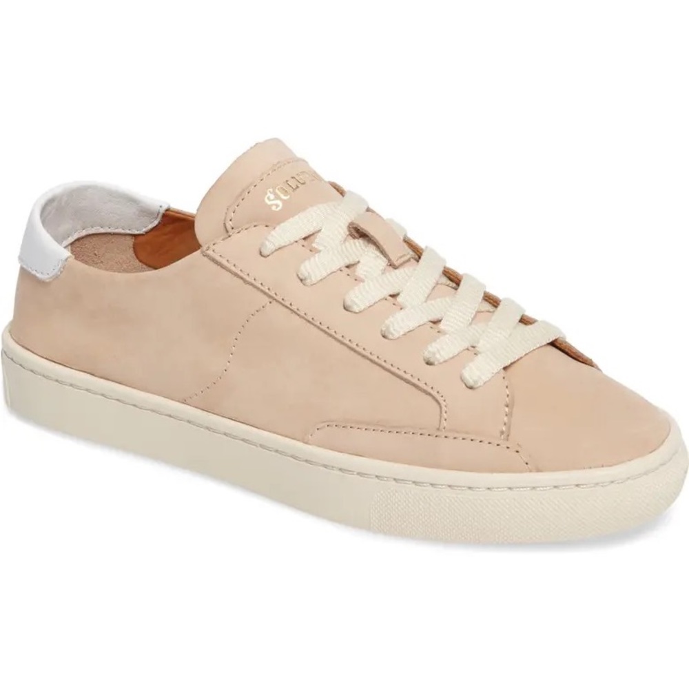 Soludos Ibiza Classic Leather Sneaker Sz 7 Tan